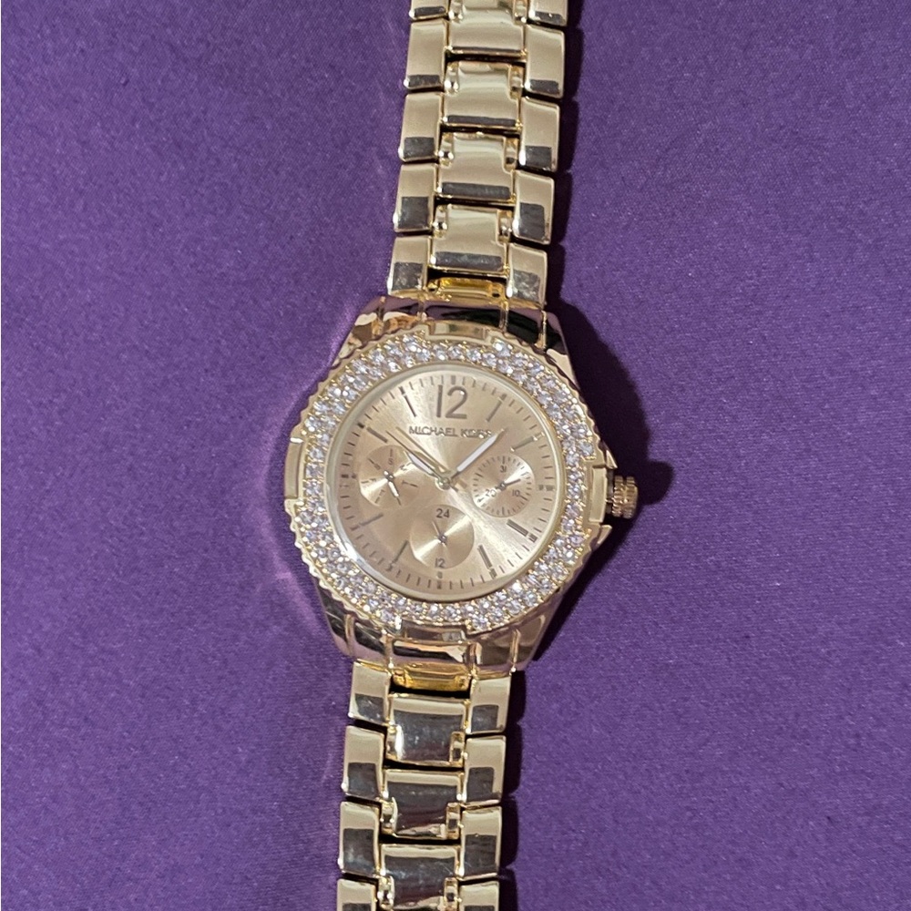 Michael Kors Gold-Tone Women's Watch with Crystal Accents